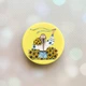 Держатель для смартфона / планшета попсокет Popsocket Желтый :: Девушка с лентой (принт 25) - изображение 1
