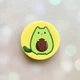 Держатель для смартфона / планшета попсокет Popsocket Желтый :: Котик Авокадо (принт 306) - изображение 1