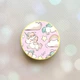 Держатель для смартфона / планшета попсокет Popsocket Желтый :: Единороги (принт 106) - изображение 1
