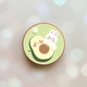 Держатель для смартфона/планшета попсокет Popsocket Красный :: Авокадо и зайчонок (принт 311) - изображение 1
