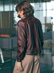 Бомбер жіночий на блискавці з куліскою з еко шкіри Seventeen 2XL-3XL Бургунді 2245.6262 - зображення 2