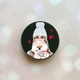 Тримач для смартфона / планшета попсокет Popsocket Чорний :: Дівчина з песиком (принт 142) - зображення 1