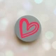 Держатель для смартфона / планшета попсокет Popsocket Серый :: Сердце красное (принт 46) - изображение 1