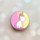 Держатель для смартфона / планшета попсокет Popsocket Серый :: Единорог (принт 104) - изображение 1