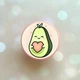 Держатель для смартфона / планшета попсокет Popsocket Розовый :: Кавай авокадо с сердечком (принт 310) - изображение 1
