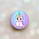Держатель для смартфона / планшета попсокет Popsocket Серый :: Единорог (принт 103) - изображение 1