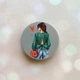 Держатель для смартфона / планшета попсокет Popsocket Серый :: Девушка в зеленом (принт 224) - изображение 1