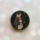 Держатель для смартфона / планшета попсокет Popsocket Черный :: Девушка с кофе (принт 112) - изображение 1