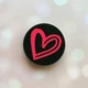 Держатель для смартфона / планшета попсокет Popsocket Черный :: Сердце красное (принт 46) - изображение 1