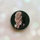 Тримач для смартфона / планшета попсокет Popsocket Чорний :: Дівчина з кавою (принт 114) - зображення 1