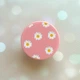 Держатель для смартфона / планшета попсокет Popsocket Розовый :: Фон ромашки (принт 41) - изображение 1