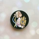 Держатель для смартфона / планшета попсокет Popsocket Черный :: Украинка с колосками (принт 173) - изображение 1