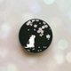 Держатель для смартфона / планшета попсокет Popsocket Черный :: Котик и сакура (принт 283) - изображение 1