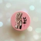 Держатель для смартфона / планшета попсокет Popsocket Розовый :: Девушка с кофе (принт 114) - изображение 1