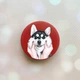 Держатель для смартфона / планшета попсокет Popsocket Красный :: Мордочка (принт 121) - изображение 1