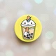 Держатель для смартфона / планшета попсокет Popsocket Желтый :: Коктейль Единорог (принт 96) - изображение 1