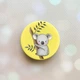 Держатель для смартфона / планшета попсокет Popsocket Желтый :: Коала (принт 132) - изображение 1