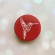 Держатель для смартфона / планшета попсокет Popsocket Красный :: Колибри (принт 123) - изображение 1