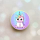 Держатель для смартфона / планшета попсокет Popsocket Желтый :: Единорог (принт 103) - изображение 1