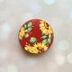 Держатель для смартфона / планшета попсокет Popsocket Красный :: Подсолнухи (принт 288) - изображение 1