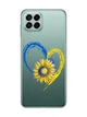Прозрачный чехол на Samsung Galaxy M33 5G :: Сердце с подсолнухом. Украина (принт 260) - изображение 1