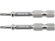 Насадка викруткова TORX T8 х 50 мм. HEX 1/4", покрита нікелем, 2 шт. YATO (YT-78030) - зображення 1