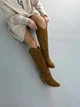Женские сапоги казаки ShoesBand Рыжие натуральная замша 35 (23 см) (S36081-2д) - изображение 6