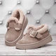 Женские зимние слипоны ShoesBand Бежевые натуральная замша 39 (25 см) (S57091з) - изображение 2