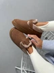 Женские зимние слипоны ShoesBand Рыжие натуральная замша 38 (24-24,5 см) (S57091-1з) - изображение 9