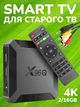 Комплект Смарт ТВ бокс андроид приставка X96Q 4K 2/16GB WIFI IPTV интернет медиаплеер Smart TV Box медиаприставка Android HDMI + AV кабель для старого телевизора + максимальный пакет YOUТV на 1 месяц - изображение 1