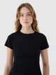 T-shirt damski 4F 4FWSS25TTSHF1995-20S XL Czarny (5905700403739) - obraz 4