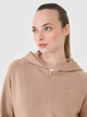 Bluza damska rozpinana streetwear z kapturem 4F 4FWSS25TSWSF1620-83S M Beżowa (5905700408338) - obraz 5