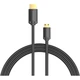 Кабель Vention V2.0 HDMI M - Mini M 3м 4K 60Гц 18Gbps HDR Dolby Black (AGHBI) - зображення 1