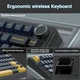 Механічна бездротова (Bluetooth + 2,4G) клавіатура з HOT SWAP AULA F75 RGB Reaper switch Mac/Win УКР/АНГЛ Black+Gradient Grey/Чорний з сірим (F75BGG) - зображення 8