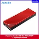 Охлаждающий радиатор Jonsbo Heatsink NVMe M.2 2280 алюминиевый сплав с термопрокладками Красный (J2280-RED) - изображение 2