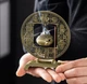 Металева підставка - тримач для ароматичних паличок / аромапаличок Circle Hieroglyphics C підвісна курильниця для пахощів і ароматерапії, золотиста (98188021) - зображення 3