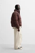 Дута куртка з ріпстопу Zara S коричневий 6985/320/730 - изображение 4