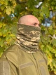 Зимовий тактичний баф для військових флісовий піксель - зображення 1