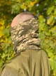 Зимовий тактичний баф для військових флісовий піксель - зображення 2