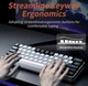 Механічна клавіатура з HOT SWAP MUCAI MK61 Keys RED SWITCH, RGB, UKR/ENG BLUE/WHITE (MKA610B) - изображение 2