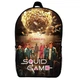 Рюкзак школьный Игра в кальмара (School Gear bag Squid Game 02) черный, 39 х 27 х 14 см - изображение 1