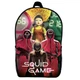 Рюкзак школьный Игра в кальмара (School Gear bag Squid Game 06) черный, 39 х 27 х 14 см - изображение 1