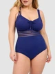 Слитный купальник большого размера Fuba 28006 темно-синий 9XL - изображение 5