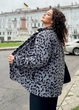 Женская теплая флисовая рубашка 1124513 4XL (60-62) Серый леопард - изображение 3