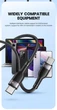 Кабель 100W Toocki 6A 3 в 1 кабель USB- А - USB-Type-C/MicroUSB/Lightning 1.2m Gray - изображение 6