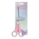 Ножницы BuroMax Pastel 17 см с резиновыми вставками розовые (BM.4504-10) - изображение 1