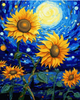Картина по номерам Подсолнухи и луна 40х50см Rainbow Art GX47488 - изображение 1