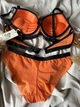 Комплект бюстгальтер push-up + трусики слипы 2351 Weiyesi оранжевый 80C - изображение 4