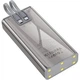 Портативная батарея Powerbank Hoco J104A Discovery Edition 22.5W with cable 20000mAh Grey - изображение 5