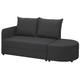Розкладний диван 2-місний LINDAKRA IKEA 205.826.10 темно-сірий - зображення 1